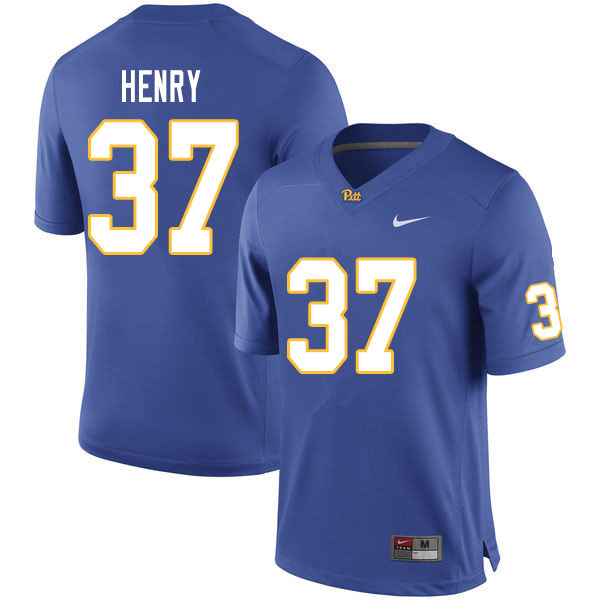 Men #37 Jackson Henry Pitt Panthers College Football Jerseys Sale-Royal